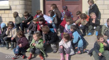 La classe de Moyenne-Section à la ferme.