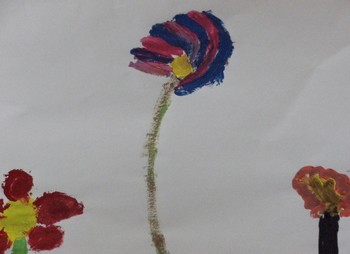 Peinture libre autour des fleurs Peinture libre autour des fleurs