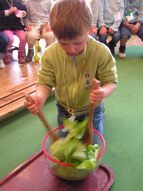 Les salades du jardin sont prêtes!