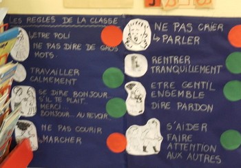 L'apprentissage des règles de la classe.