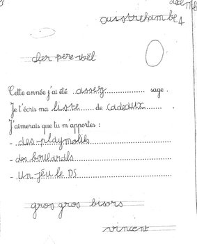 La lettre au Père-Noël des CP La lettre au Père-Noël des CP