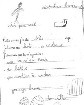 La lettre au Père-Noël des CP La lettre au Père-Noël des CP