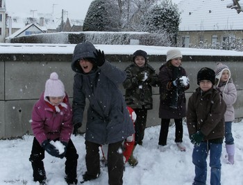 L'école sous la neige