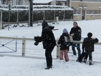 L'école sous la neige