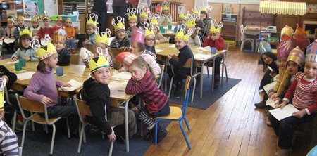 Partage de la galette en maternelle