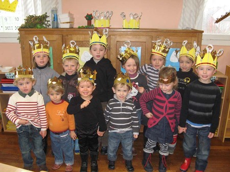 Partage de la galette en maternelle