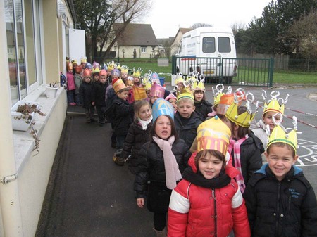 Partage de la galette en maternelle