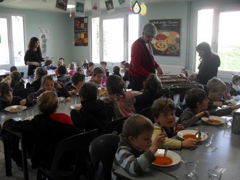 Repas rose et vert Repas rose et vert