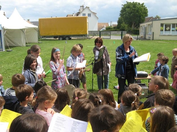 La chorale se prépare....