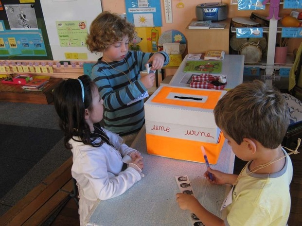 Aujourd'hui, nous avons procédé à l'élection de nos délégués pour la maternelle.