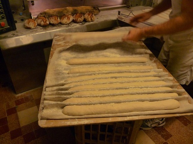 Les baguettes de tradition sont faites sur une toile