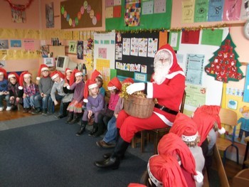 Le Père Noël à l'école