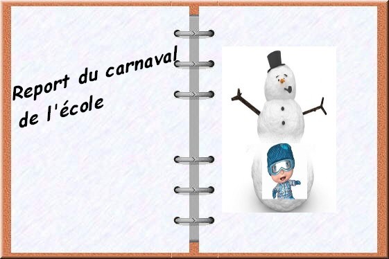 Report du carnaval Report du carnaval