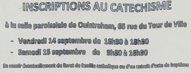 Inscriptions au KT Inscriptions au KT