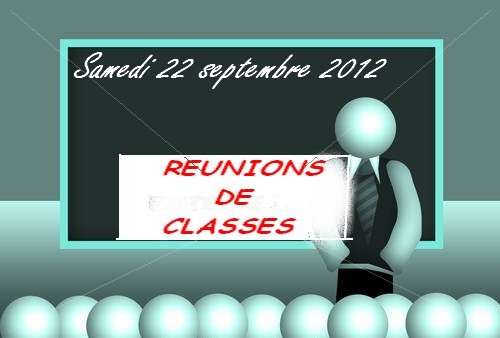 Réunion de présentation des classes Réunion de présentation des classes