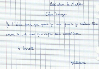 Ecrire à son héros Ecrire à son héros