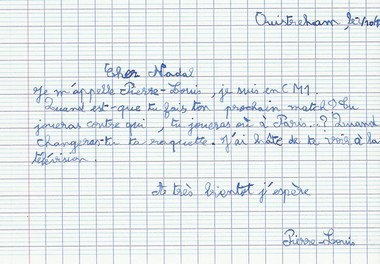 Ecrire à son héros Ecrire à son héros