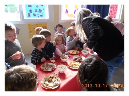 Goûter des 4 saveurs en classe de Petite et Moyenne Section