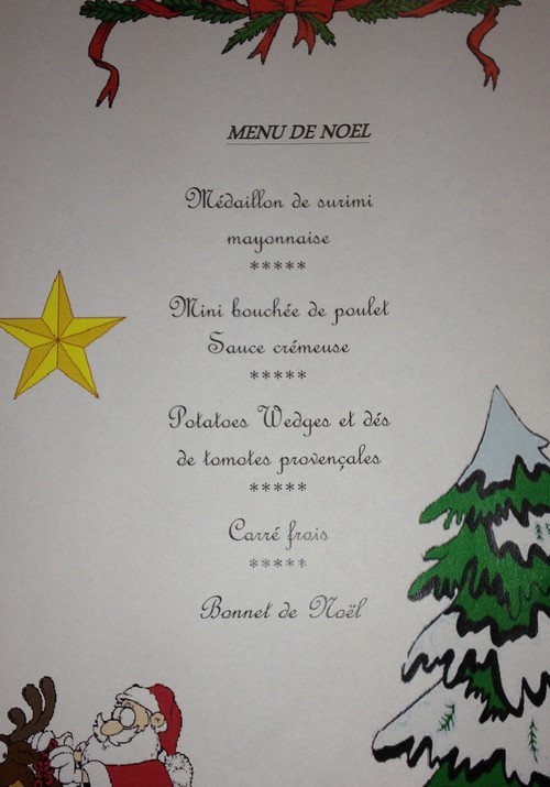 Repas de Noël jeudi 19 décembre 2013