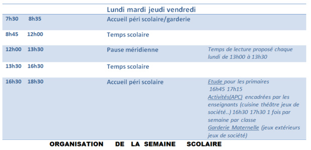 Rythme scolaire Rythme scolaire