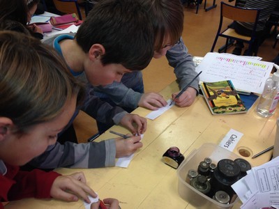 Atelier d'écriture à la plume