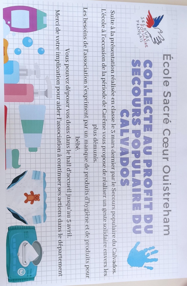 Intervention du Secours Populaire à l'école Intervention du Secours Populaire à l'école