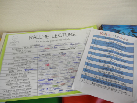 Rallye lecture "seconde guerre mondiale" Rallye lecture "seconde guerre mondiale"