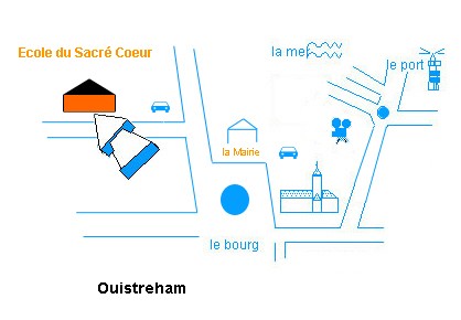 Ecole Sacre Coeur, Ouistreham, plan d'accès