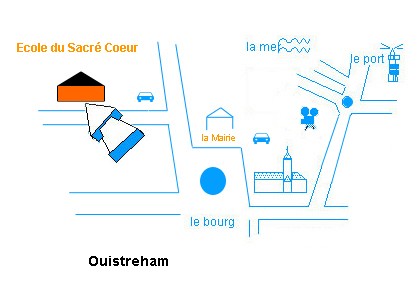 Ecole Sacre Coeur, Ouistreham, plan d'accès Ecole Sacre Coeur, Ouistreham, plan d'accès