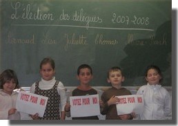 Ecole Sacré Coeur, Ouistreham, Election des délégués au CE1!