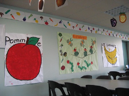 Ecole Sacré Coeur, Ouistreham, décors de la cantine!