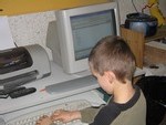 Ecole Sacré Coeur, Ouistreham, les dictées avec l'ordinateur