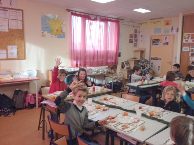 Repas de Noël dans les classes