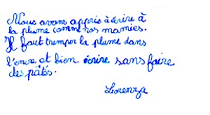 Ecrire comme au temps de mamie Ecrire comme au temps de mamie