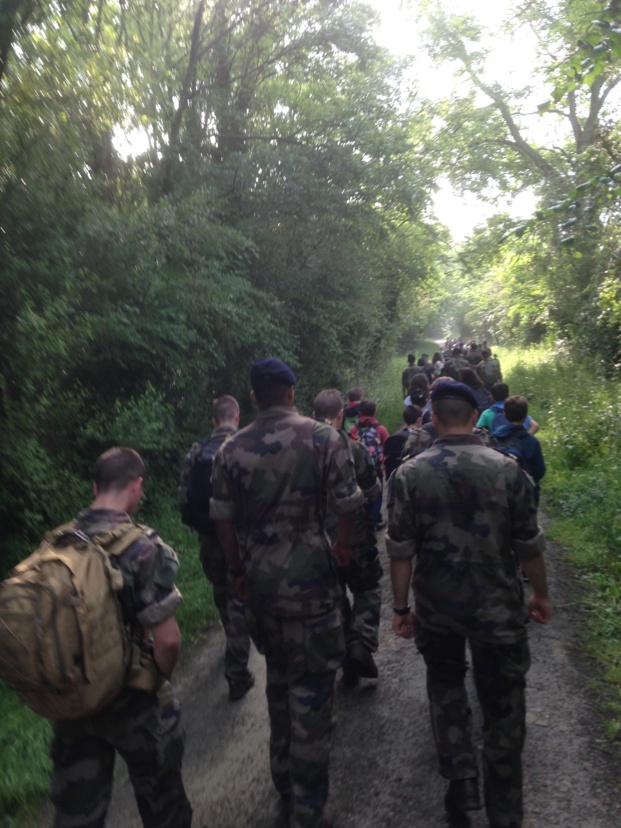 Les CM ont marché dans les pas des commandos. Les CM ont marché dans les pas des commandos.