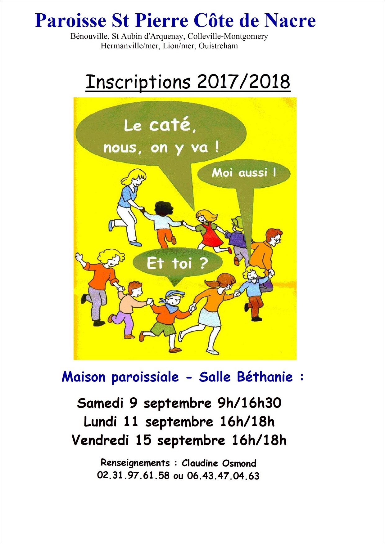 Inscription caté 2017.2018