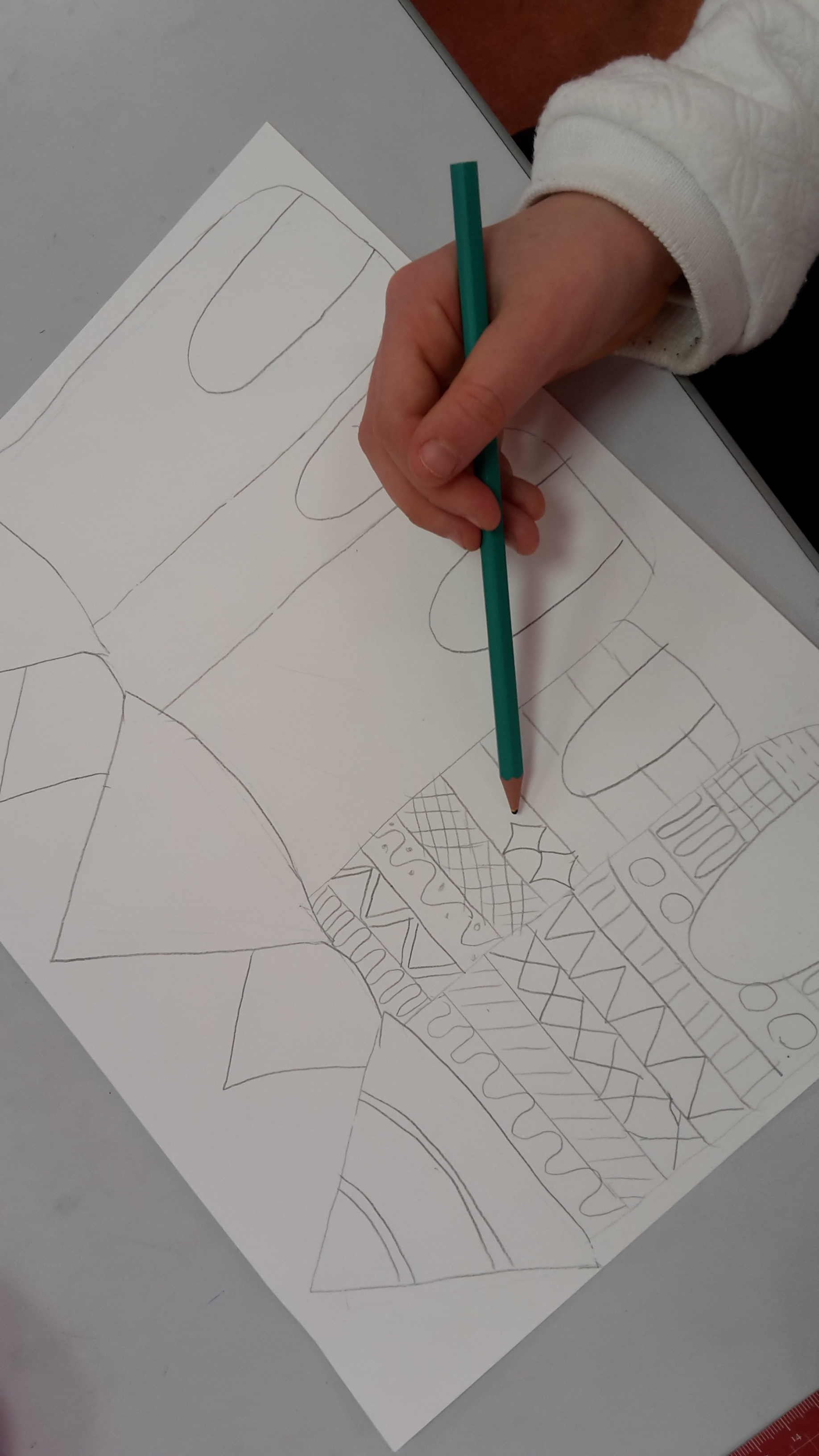 Village africain au fusain Village africain au fusain