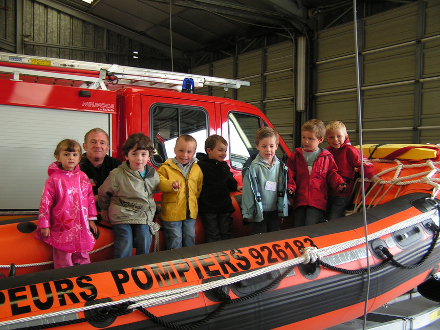 Visite de la caserne des pompiers.