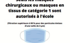 Masques à l'école