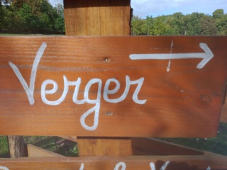 Arrivée au verger de Ouezy